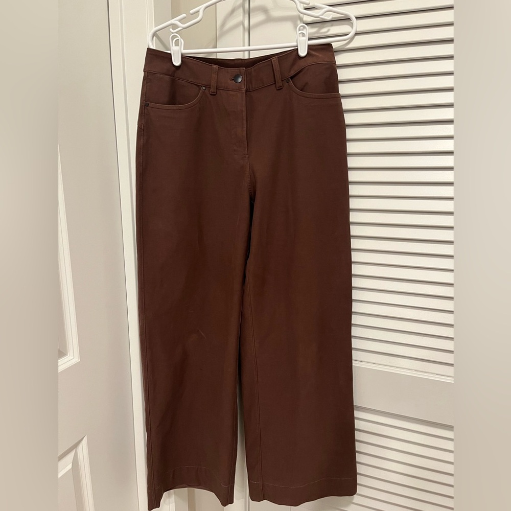 Lululemon city sleek 5 pocket Brown Wide-Leg Pants